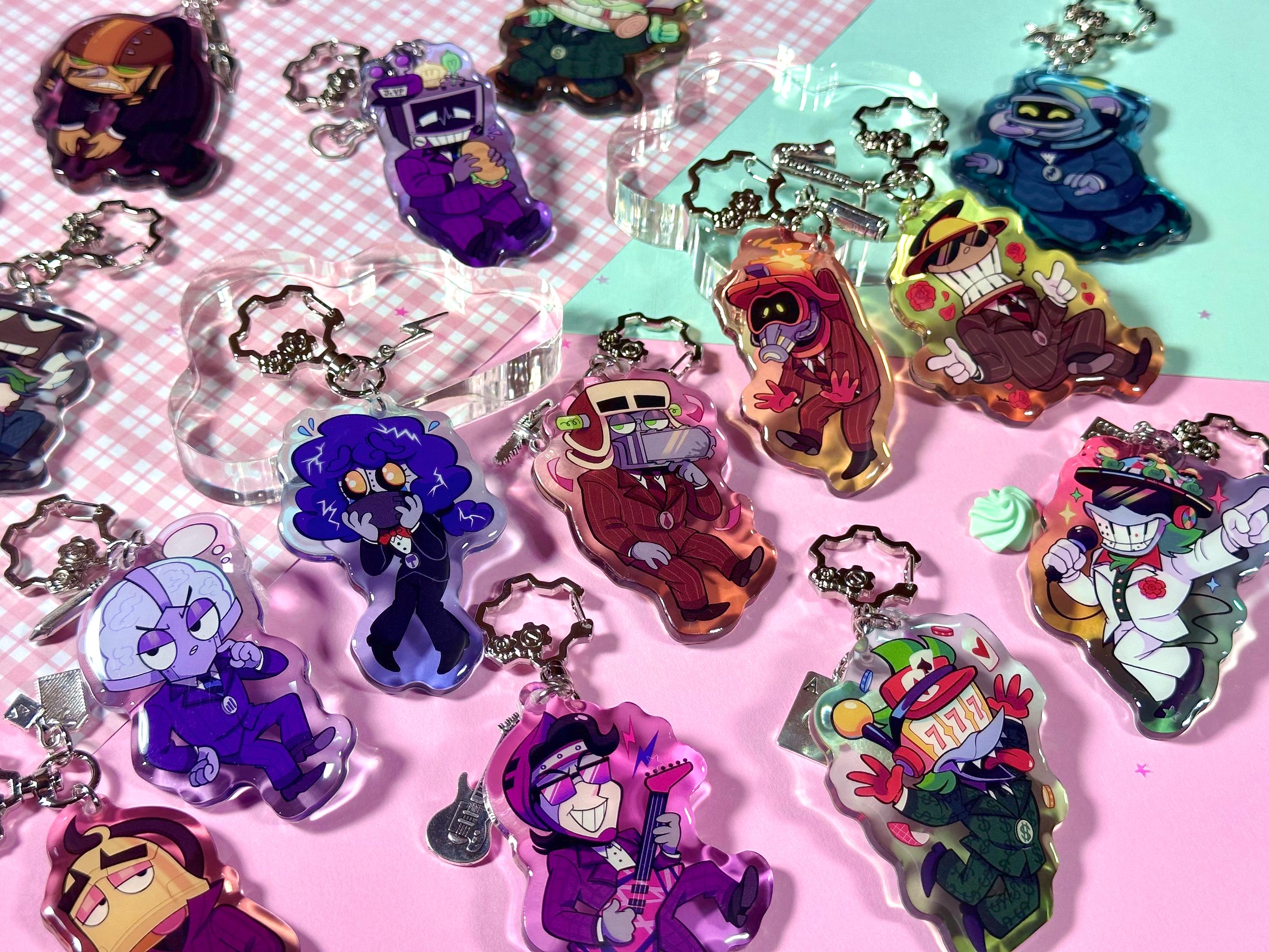 Toontown Corporate Clash Manager Cog Keychains