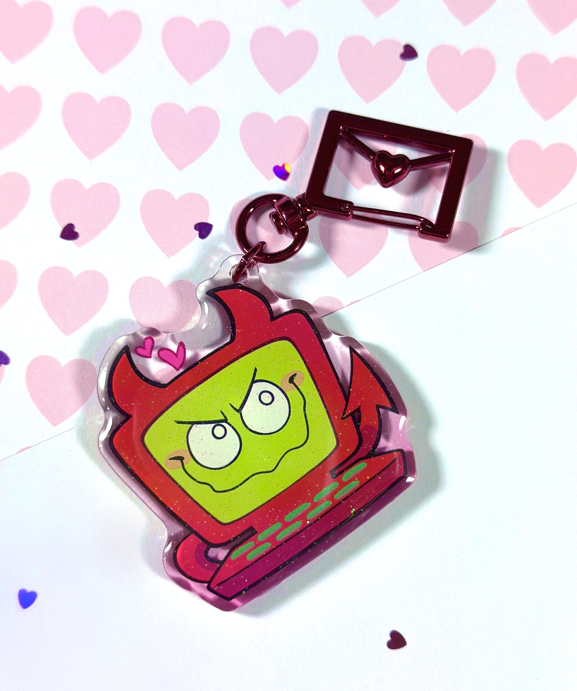 Electric Dreams Edgar Glitter Keychain