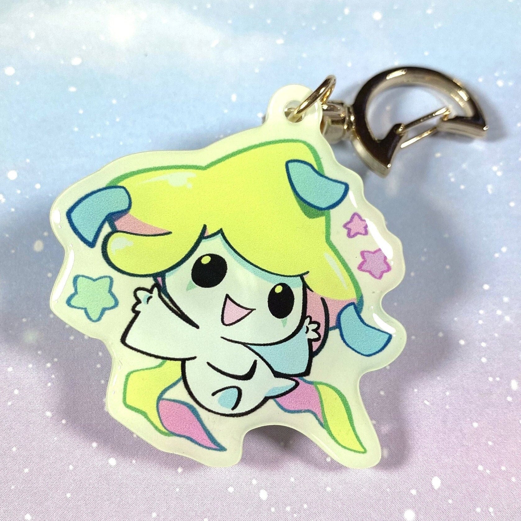 Jirachi Glow-in-the-Dark Keychain