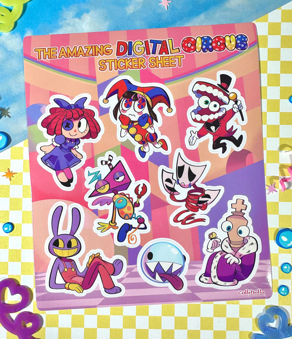 The Amazing Digital Circus Sticker Sheet