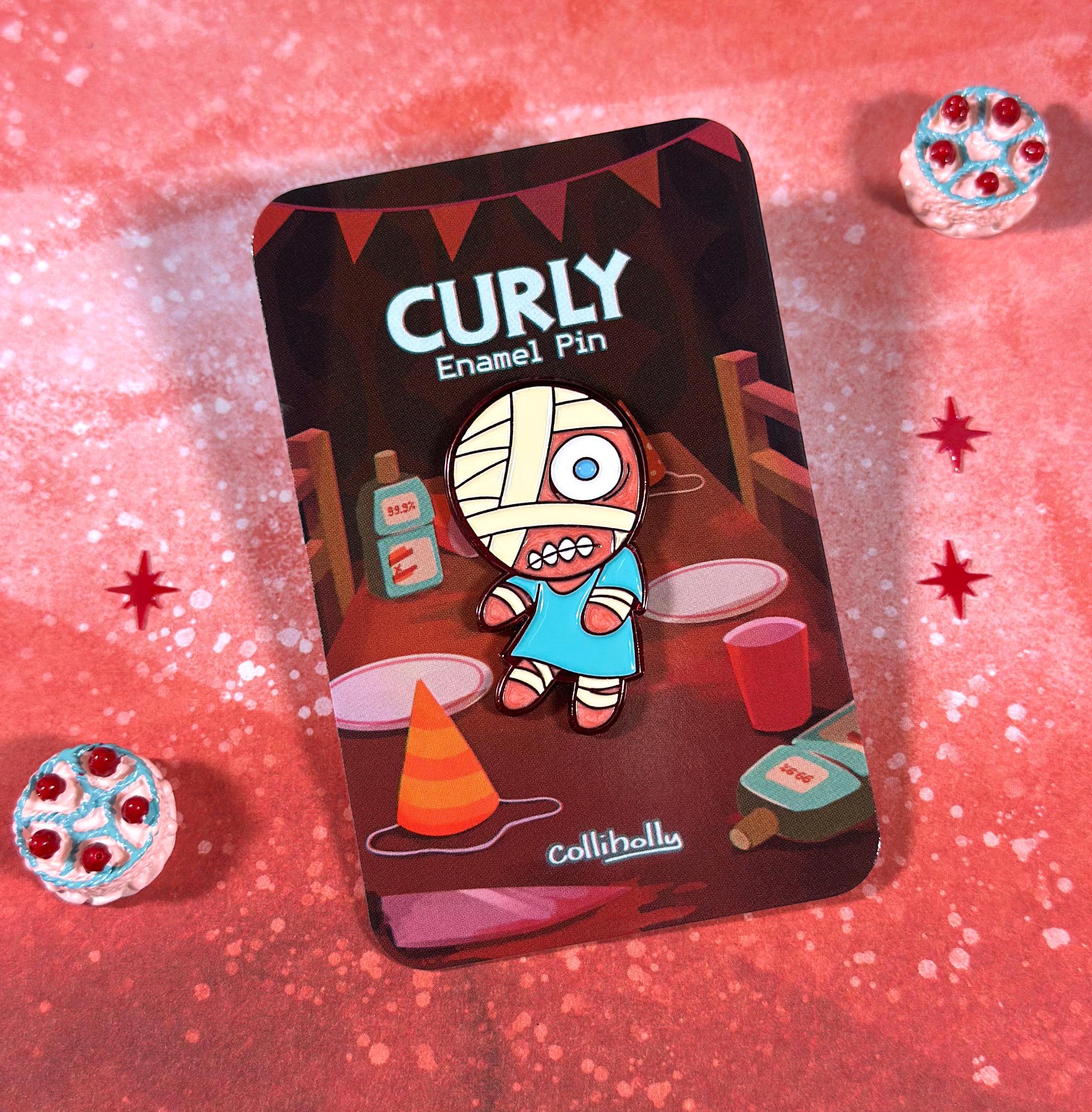 Curly Mouthwashing Pin