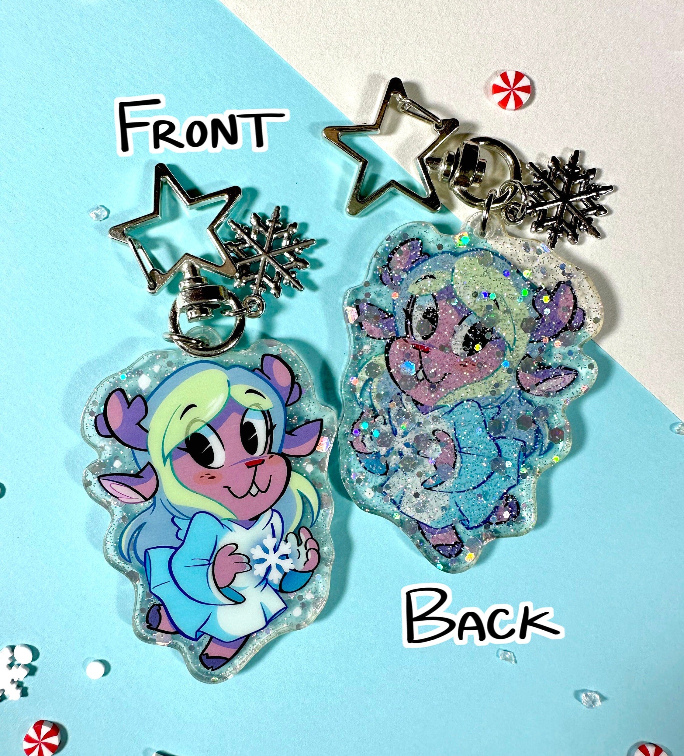 Noelle Glitter Keychain
