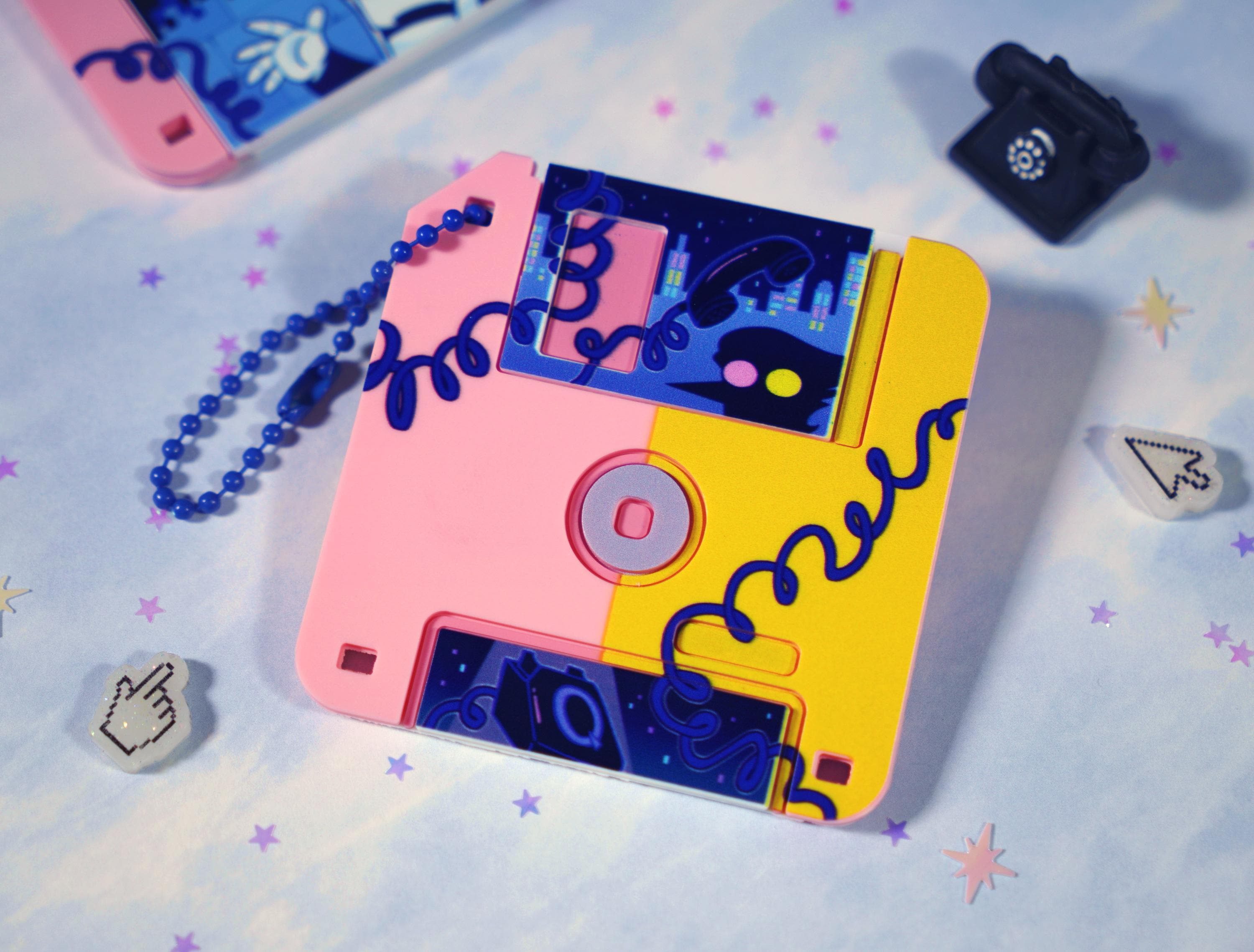 Spamton Floppy Disk Charm