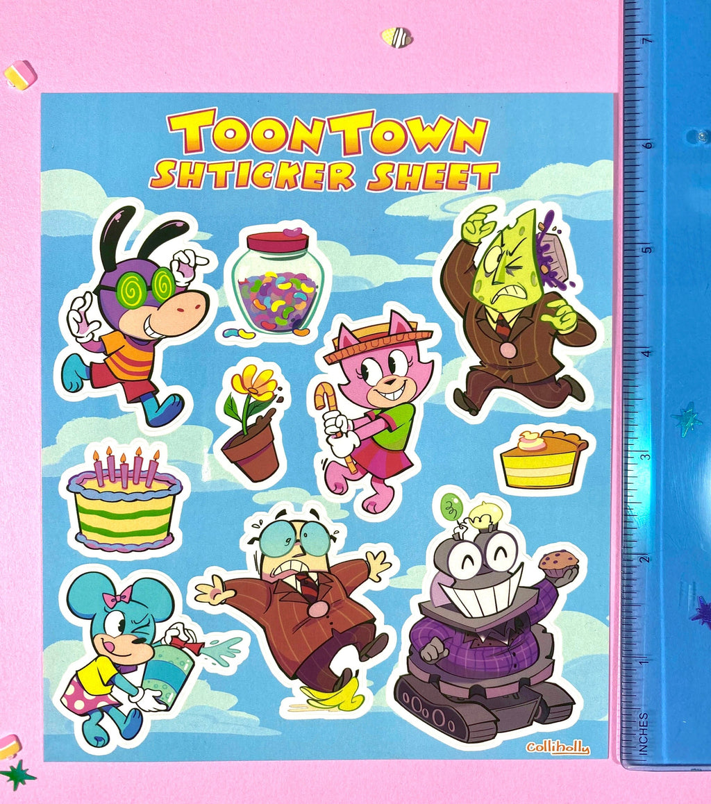 Toontown Sticker Sheet