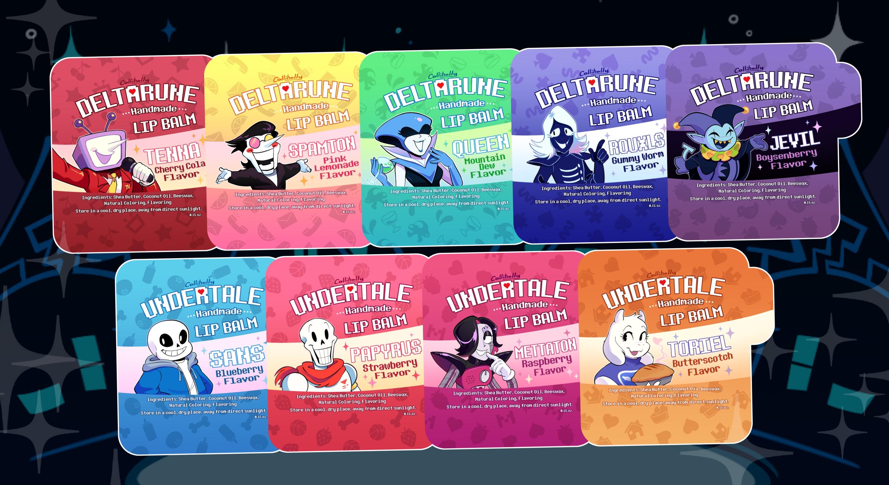 Deltarune & Undertale Lip Balms