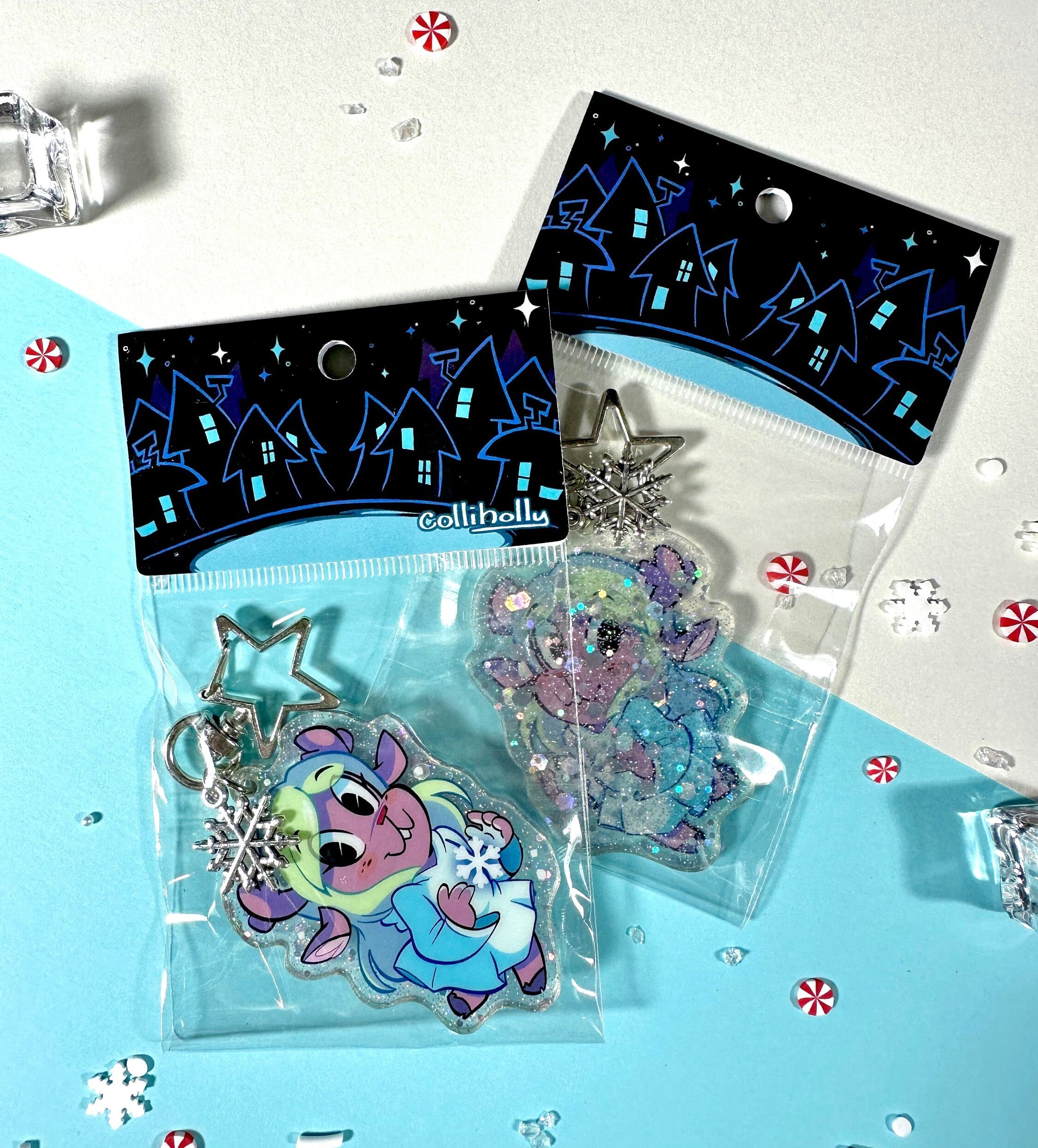 Noelle Glitter Keychain