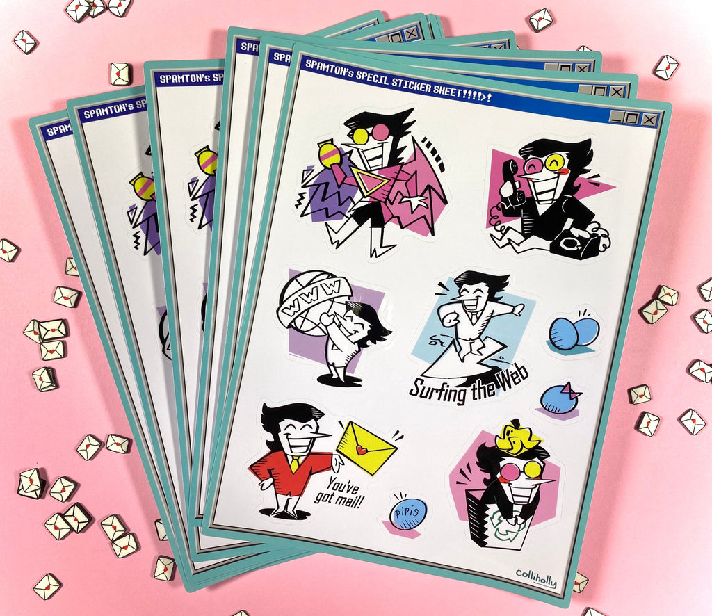 Spamton Clip Art Sticker Sheet