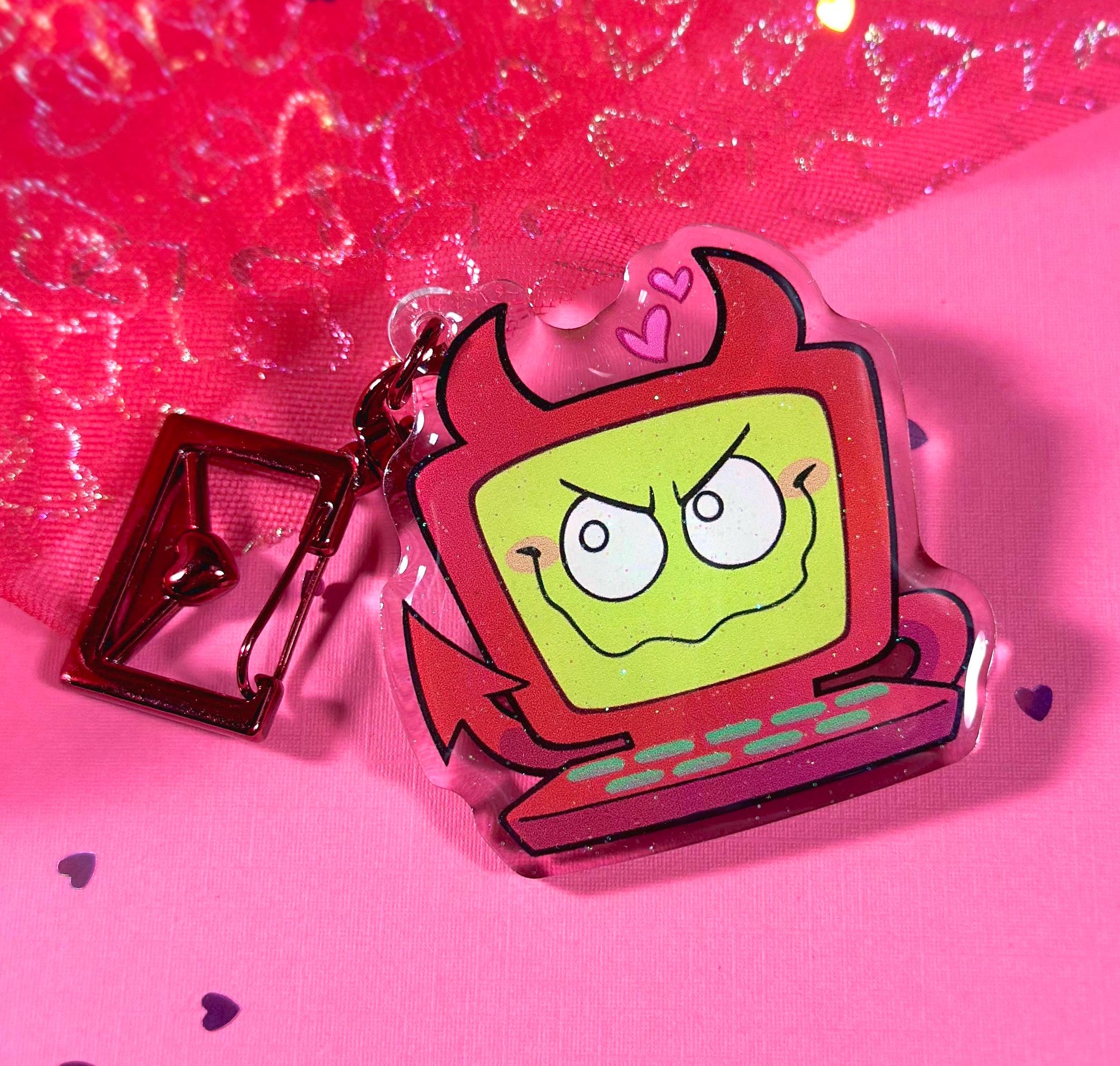 Electric Dreams Edgar Glitter Keychain