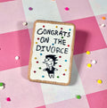 Spamton and Tenna Divorce Cake Wooden Embossed Buttons