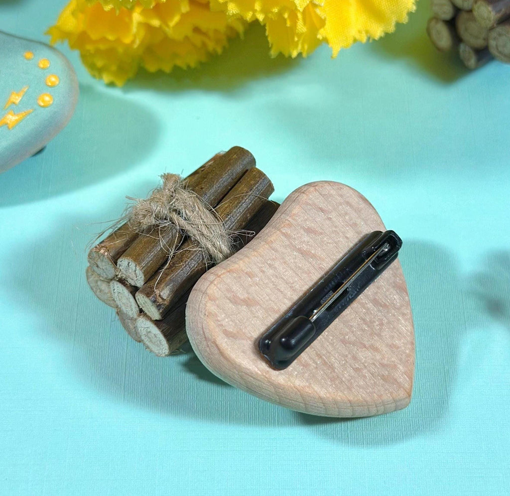 Chainsaw Consultant Wooden Embossed Button