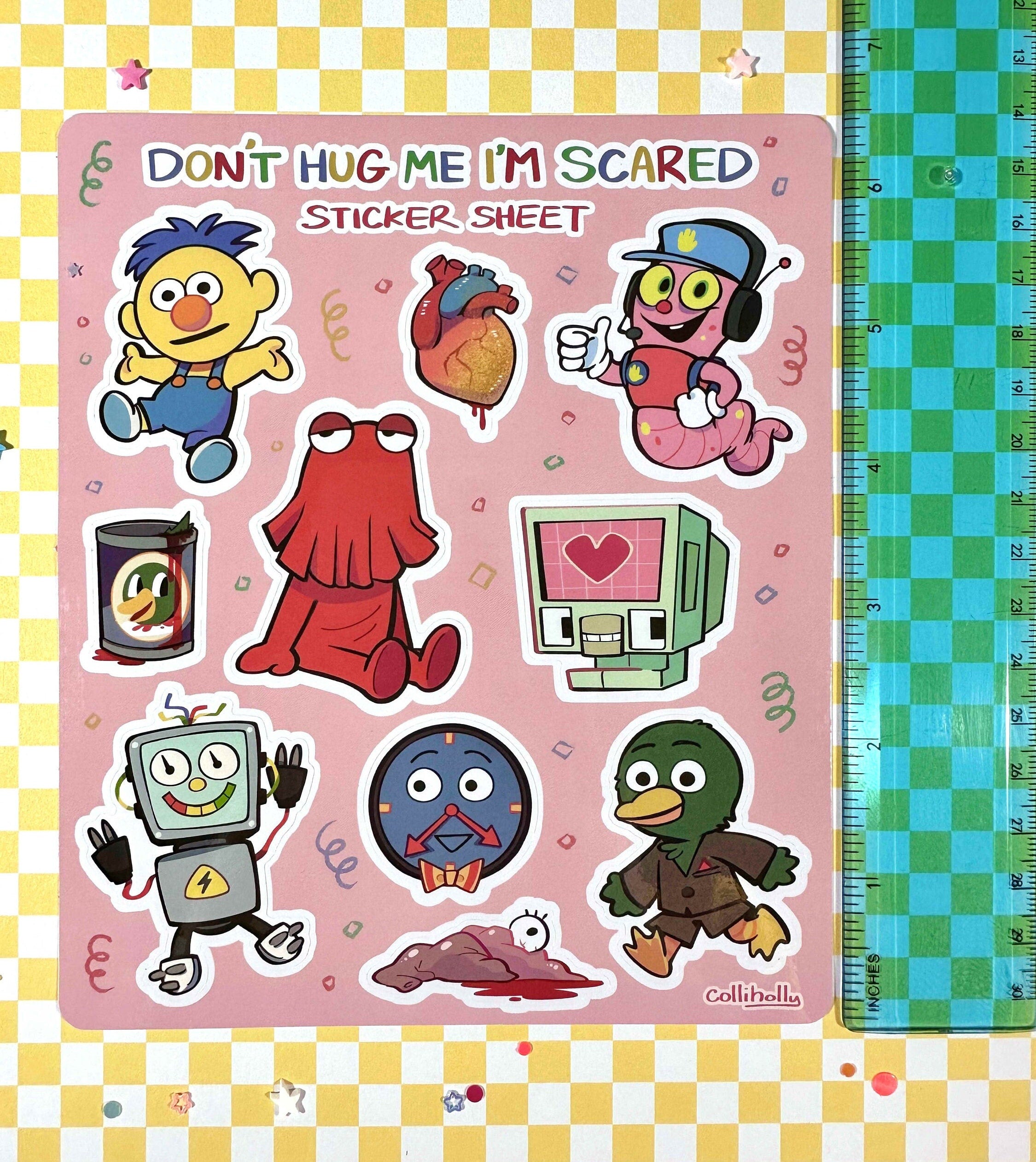 Don’t Hug Me I’m Scared Sticker Sheet