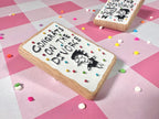 Spamton and Tenna Divorce Cake Wooden Embossed Buttons