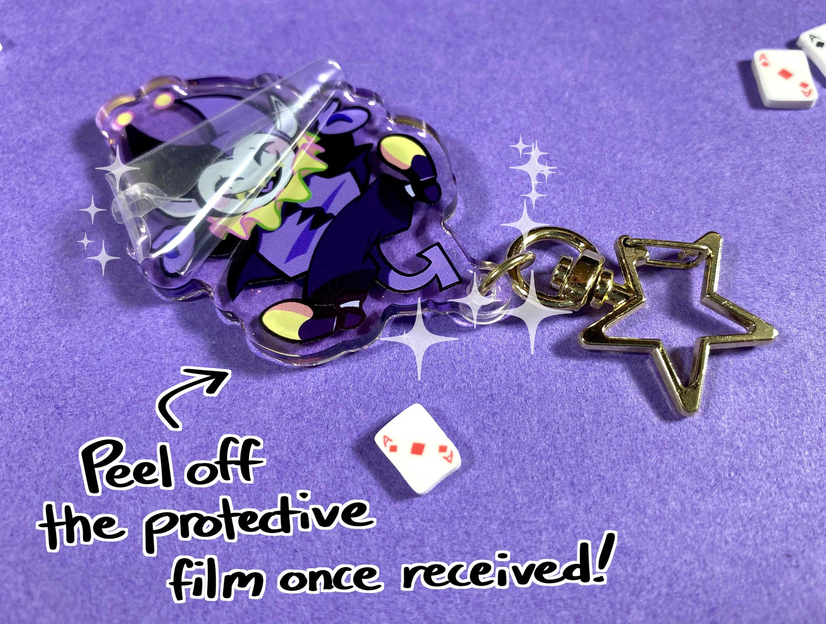Jevil Glitter Keychain