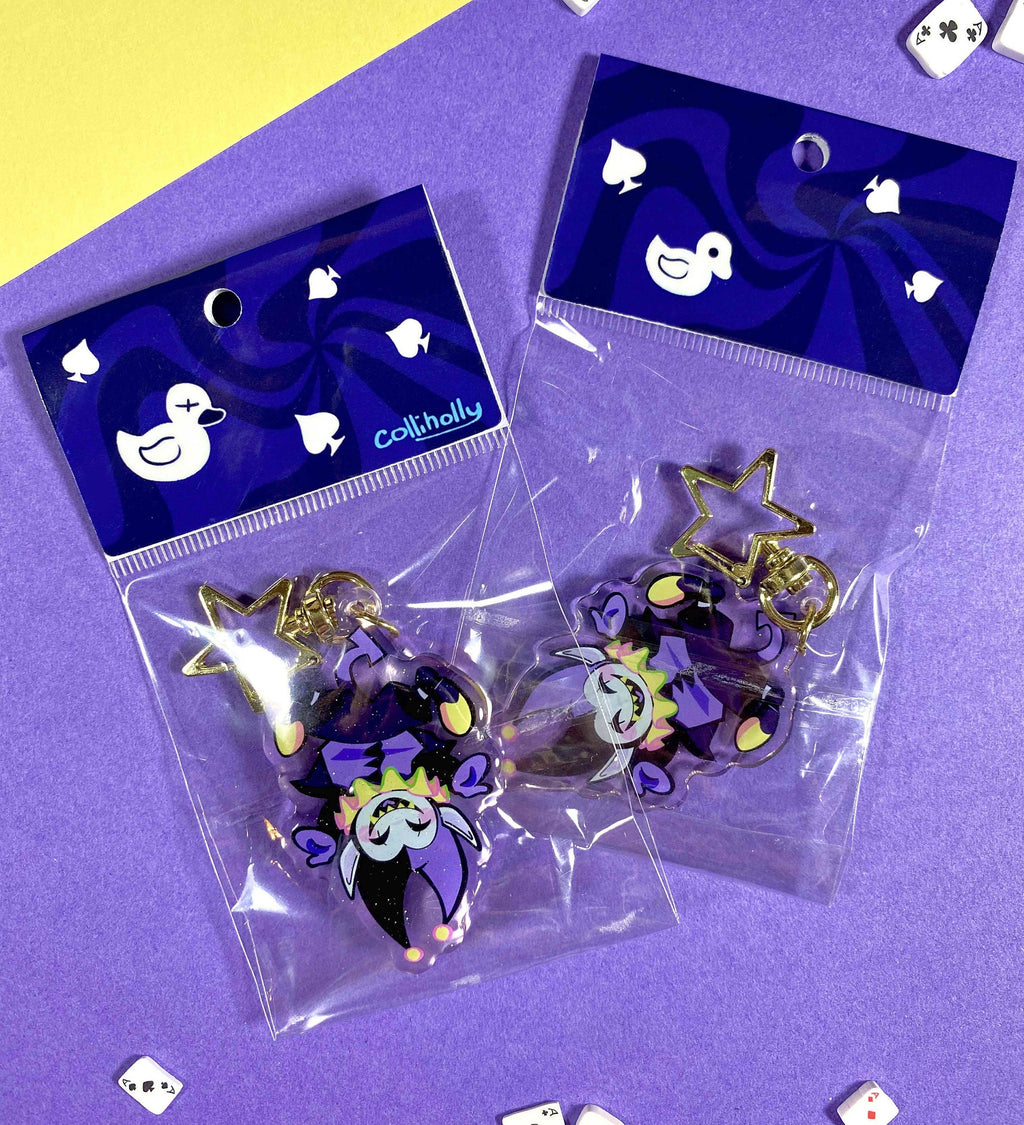 Jevil Glitter Keychain