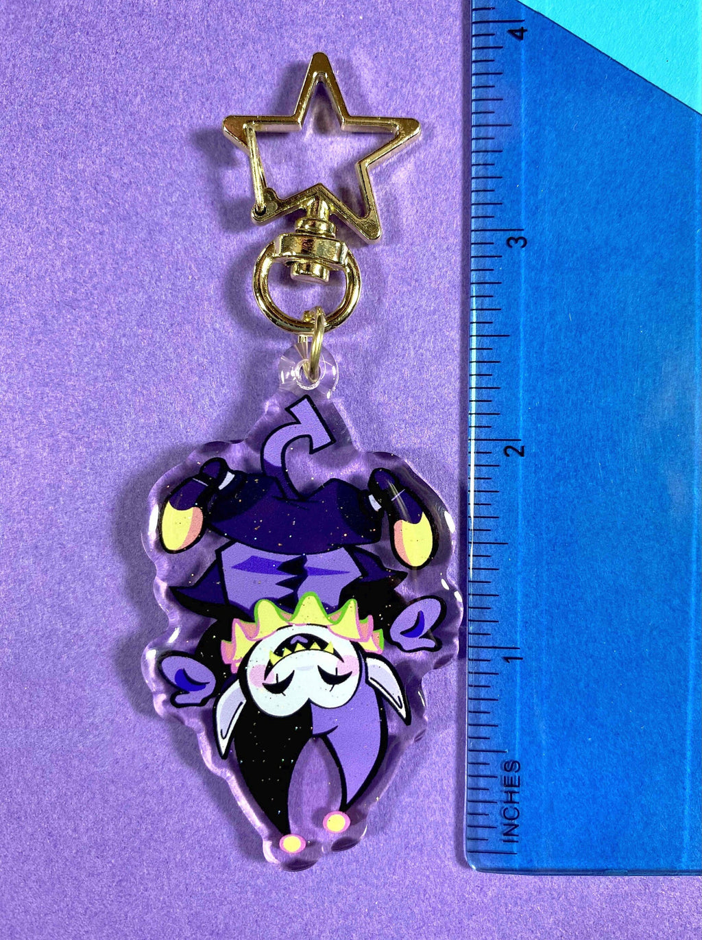 Jevil Glitter Keychain