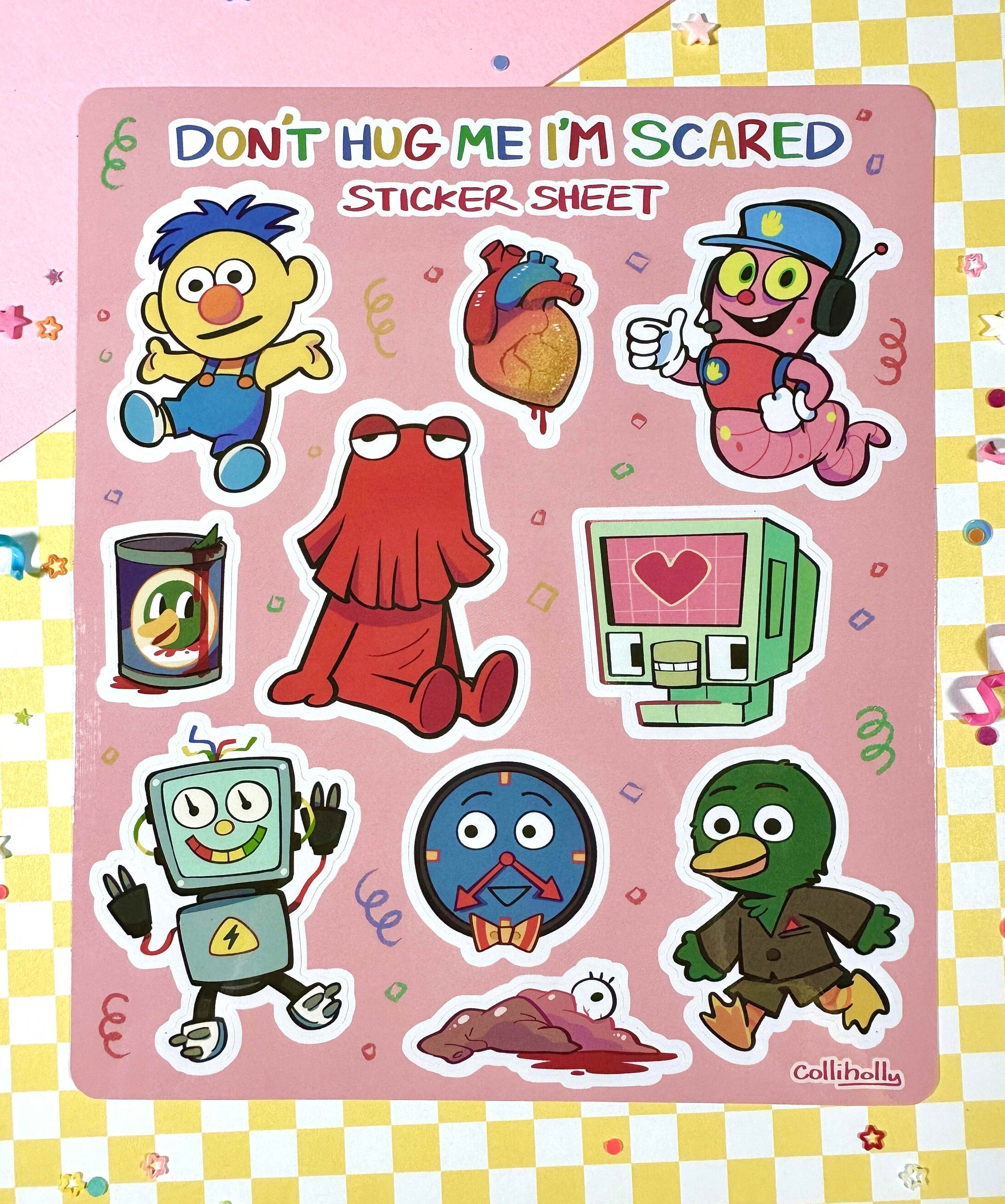 Don’t Hug Me I’m Scared Sticker Sheet